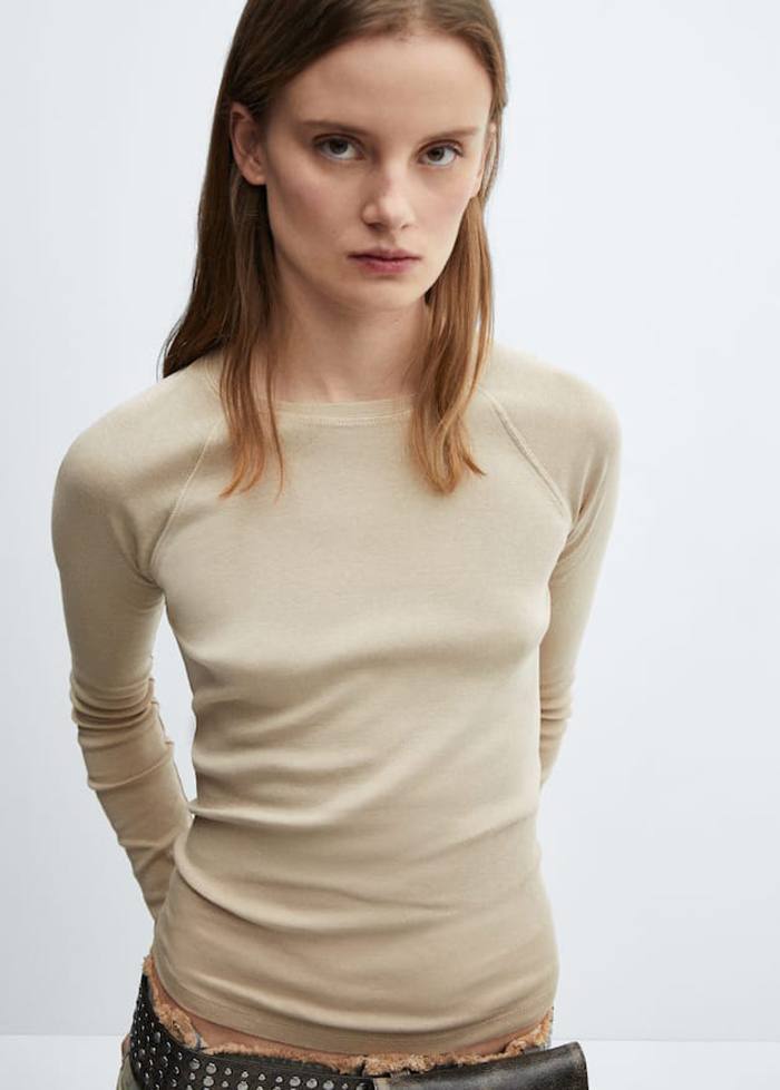 22-Washed round neck T-shirt-mango-spring