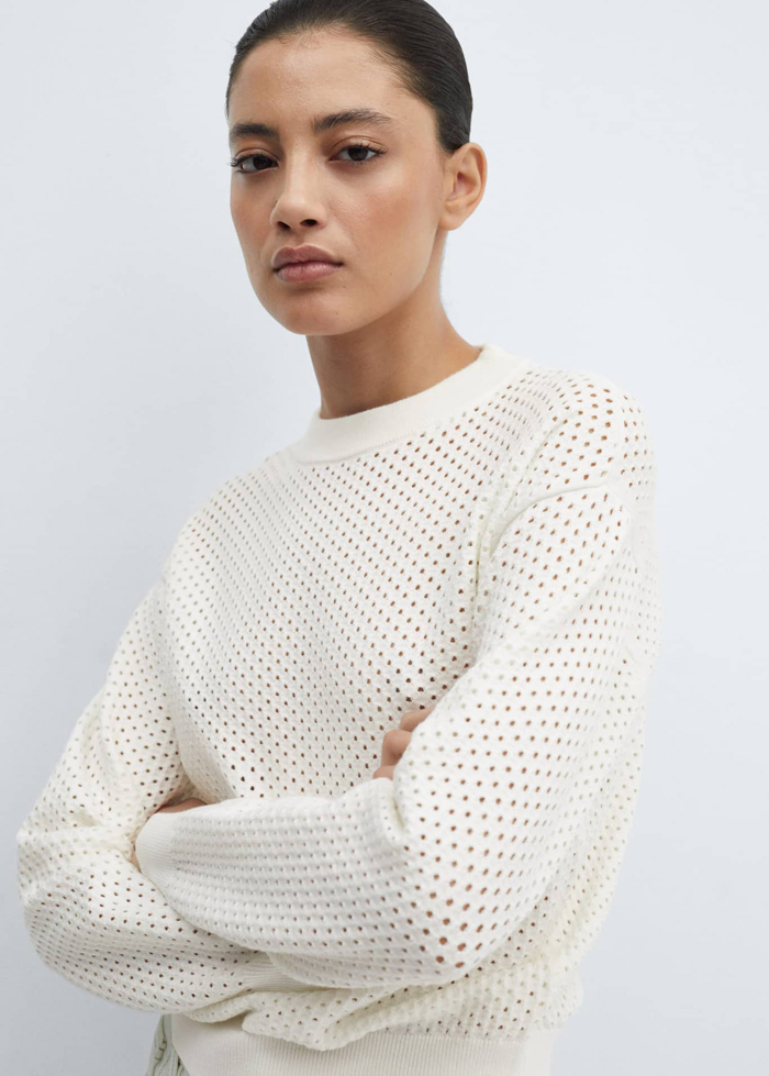 5-Round-neck openwork sweater-mango-spring